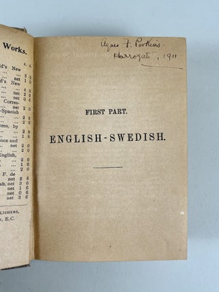 Hossfeld's New Pocket Dictionary of the English and Swedish Languages