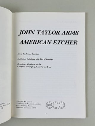 John Taylor Arms: American Etcher