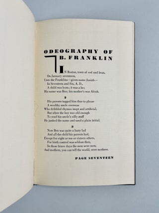 Odeography of B. Franklin.