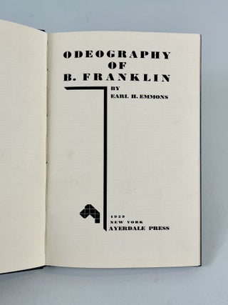 Odeography of B. Franklin.