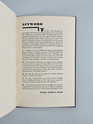 Odeography of B. Franklin.