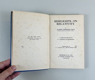 Item #658 Sidelights on Relativity. I. Ether and Relativity. II. Geometry and Experience. Albert...
