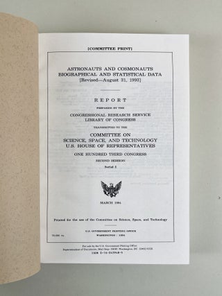 Astronauts and Cosmonauts Biographical and Statistical Data (revised August 31, 1993)