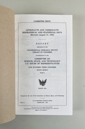 Astronauts and Cosmonauts Biographical and Statistical Data (revised August 31, 1993)