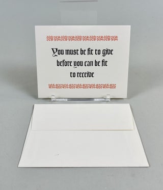 You must be fit to give before you can be fit to receive