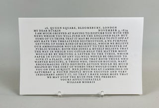 Item #696 Letter Written by William Morris, 26, Queen Square, Bloomsbury, London. November 3,...