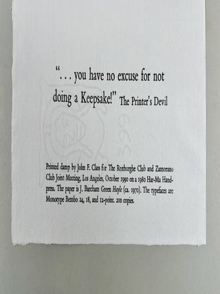 You have no excuse for not doing a keepsake!