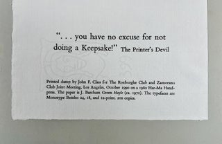You have no excuse for not doing a keepsake!