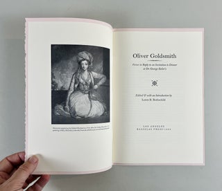 Oliver Goldsmith Verses in Reply to an Invitation to Dinner At Dr. George Baker’s, January 20th, 1767