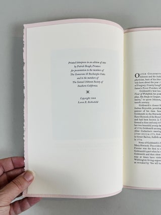 Oliver Goldsmith Verses in Reply to an Invitation to Dinner At Dr. George Baker’s, January 20th, 1767