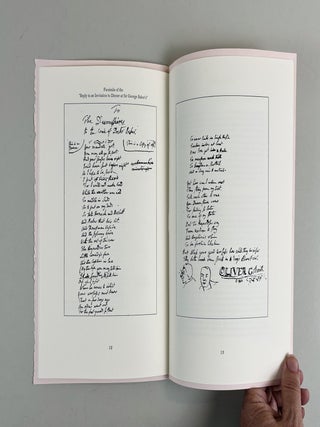 Oliver Goldsmith Verses in Reply to an Invitation to Dinner At Dr. George Baker&rsquo;s, January 20th, 1767