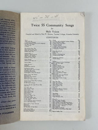 Twice 55 Community Songs for Male Voices. The Blue Book