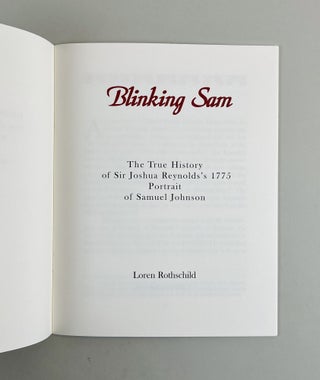 Blinking Sam. The True History of Sir Joshua Reynolds's 1775 Portrait of Samuel Johnson