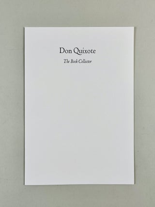 Item #775 Don Quixote The Book Collector