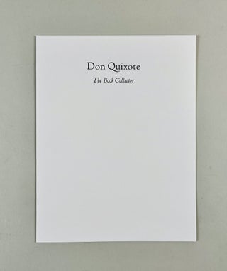 Item #775 Don Quixote The Book Collector