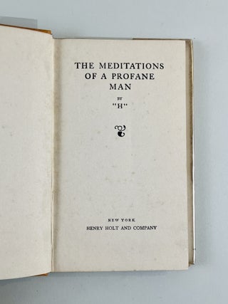 The Meditations Of A Profane Man