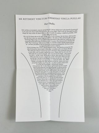 Item #780 Me Retinent Vinctum Formosae Vincla Puellae. Bruce Whitman