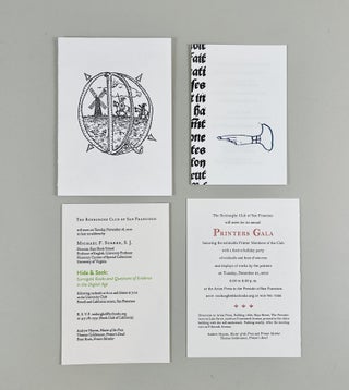 Assortment of eight invitations to Roxburghe Club meetings and events from 2009 to 2011