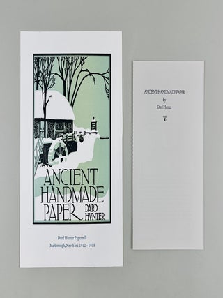 Item #788 Ancient Handmade Paper - Dard Hunter Papermill. Dard Hunter